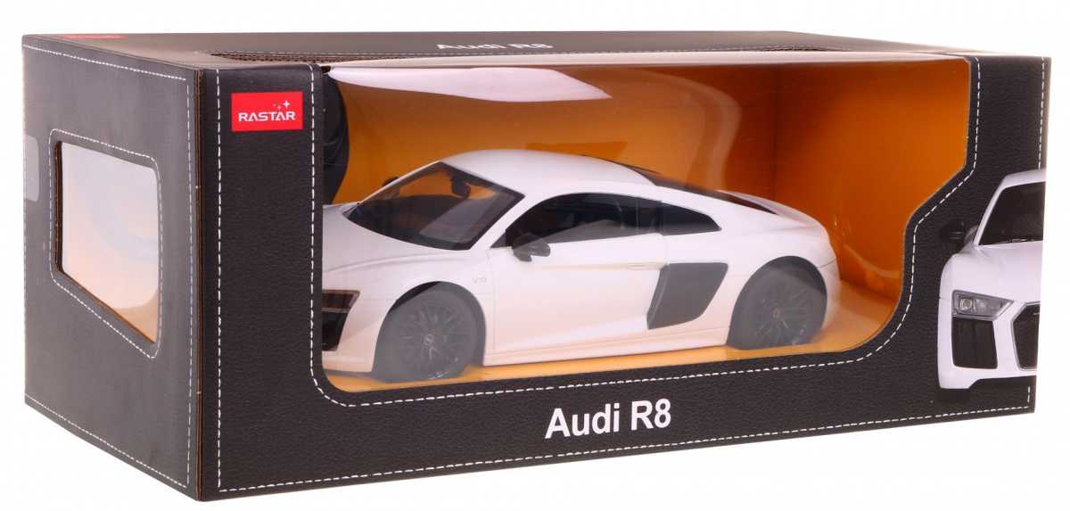 Nuotoliniu būdu valdomas automobilis Audi R8, 1:24, baltas