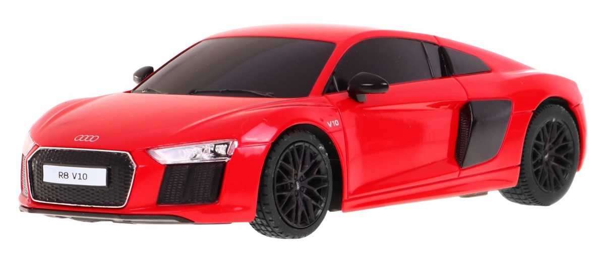 Nuotoliniu būdu valdomas automobilis Audi R8, 1:24, raudonas