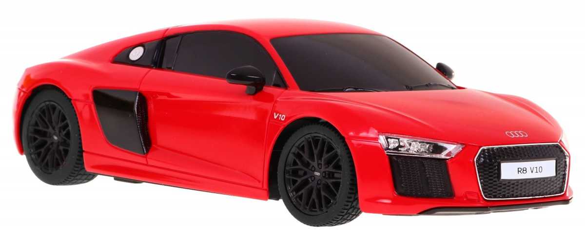 Nuotoliniu būdu valdomas automobilis Audi R8, 1:24, raudonas