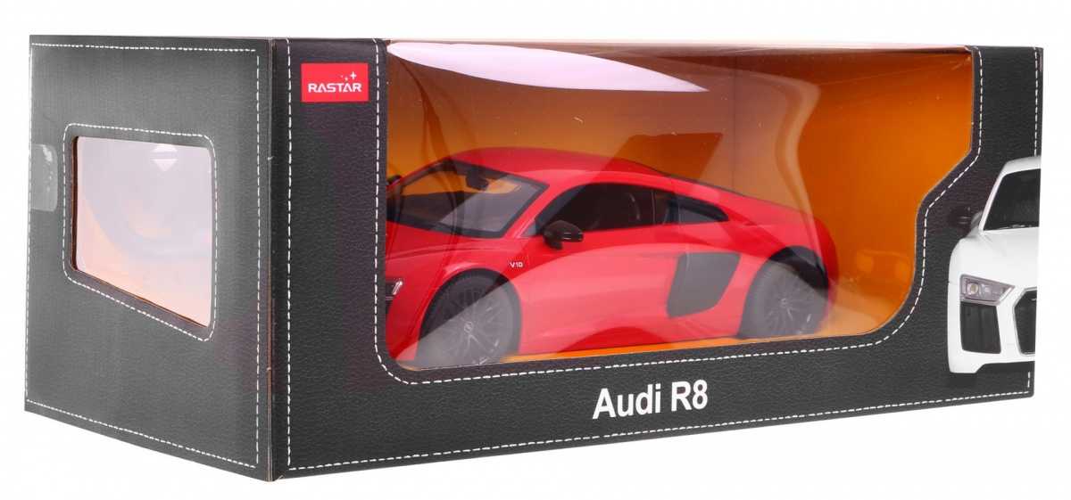 Nuotoliniu būdu valdomas automobilis Audi R8, 1:24, raudonas