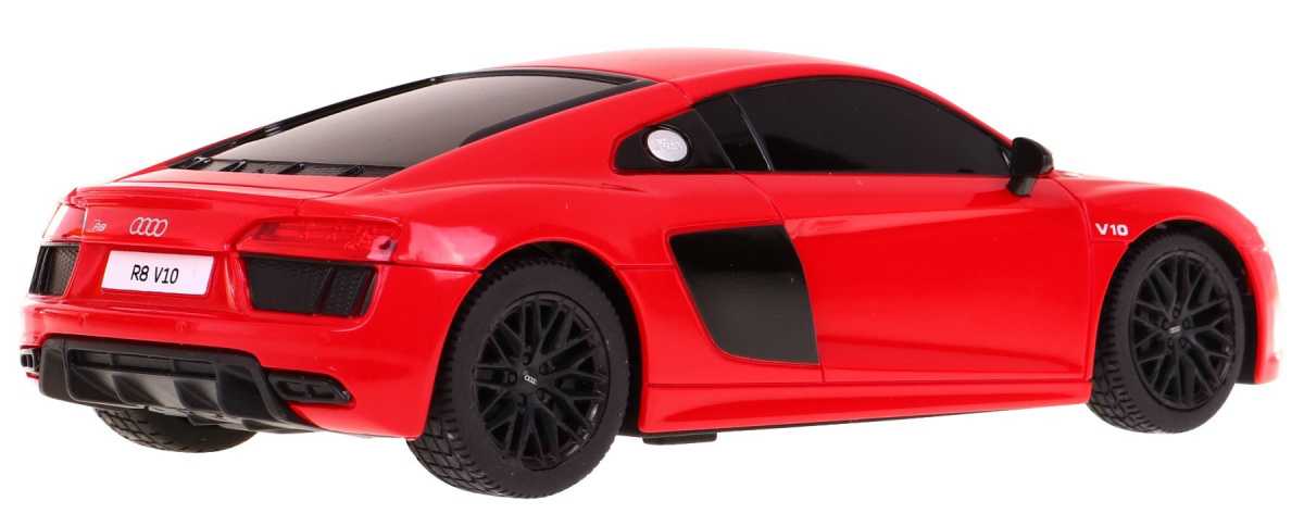 Nuotoliniu būdu valdomas automobilis Audi R8, 1:24, raudonas