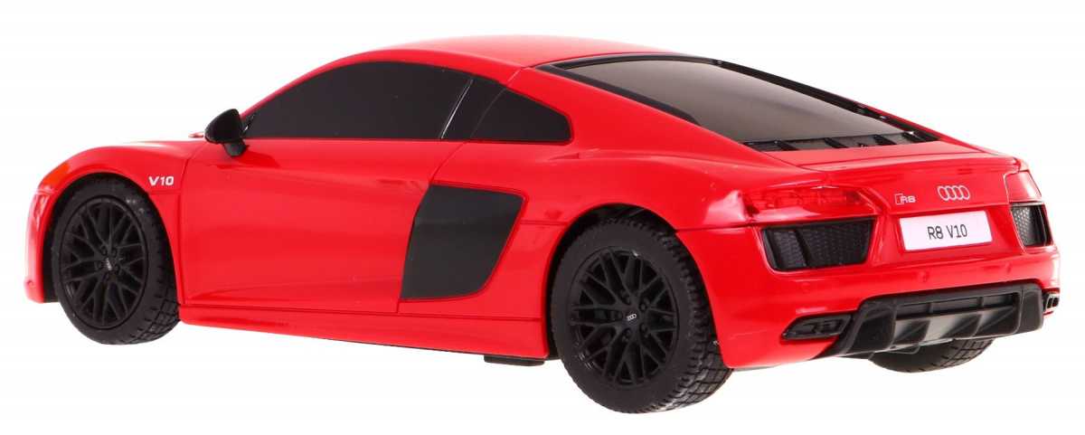 Nuotoliniu būdu valdomas automobilis Audi R8, 1:24, raudonas