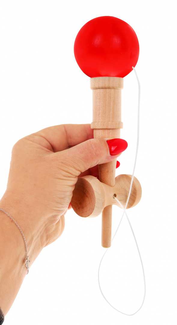 Žaidimas Kendama, raudonas