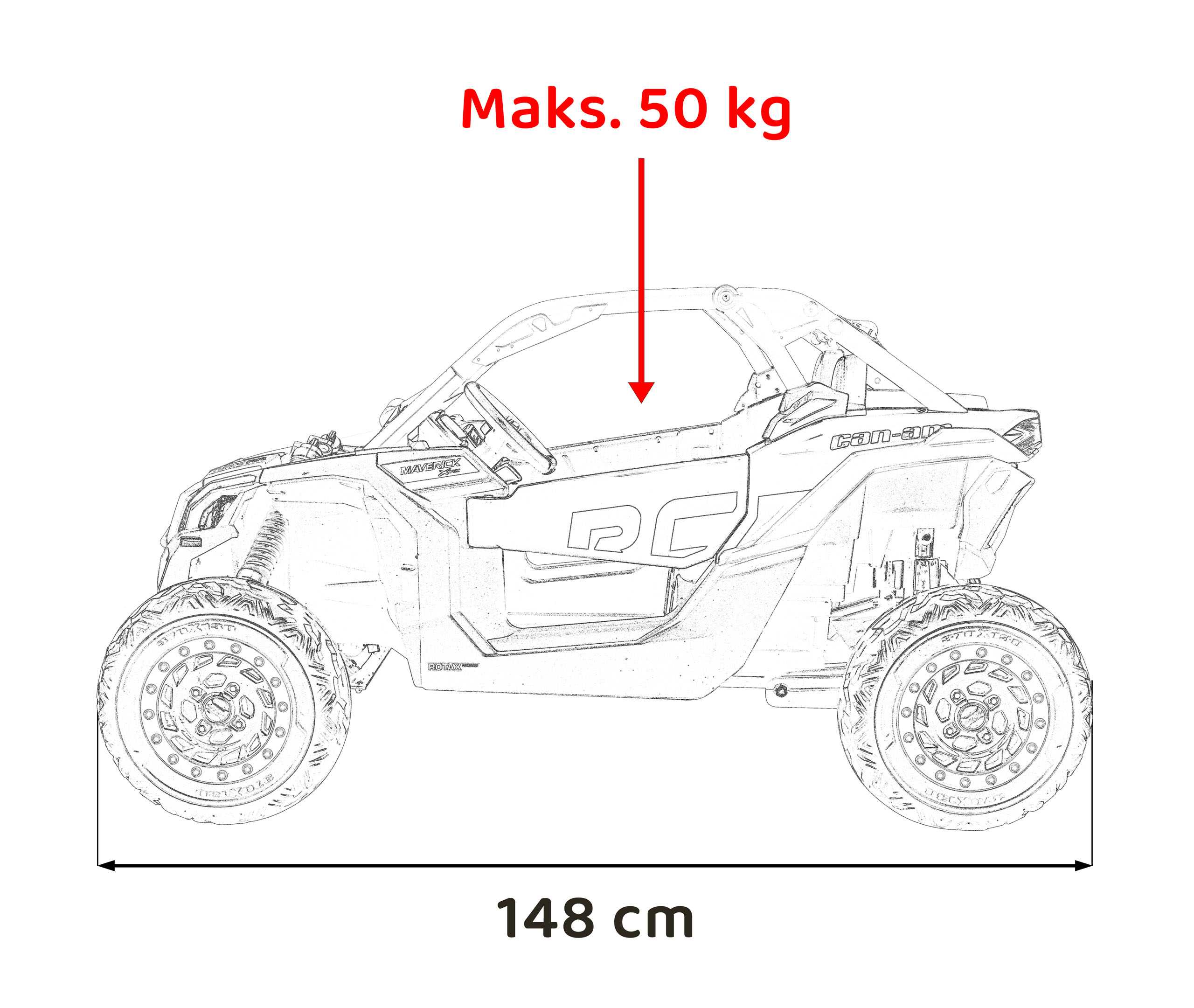 Elektrinis Buggy Maverick Turbo RR, oranžinis