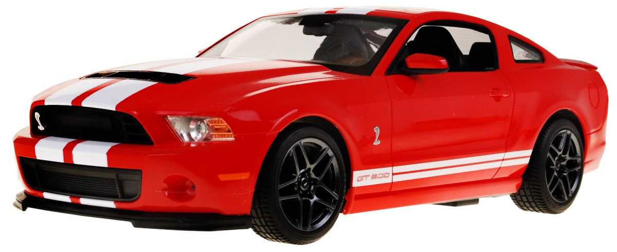 Nuotoliniu būdu valdomas automobilis Ford Shelby Mustang GT500, 1:14, raudonas