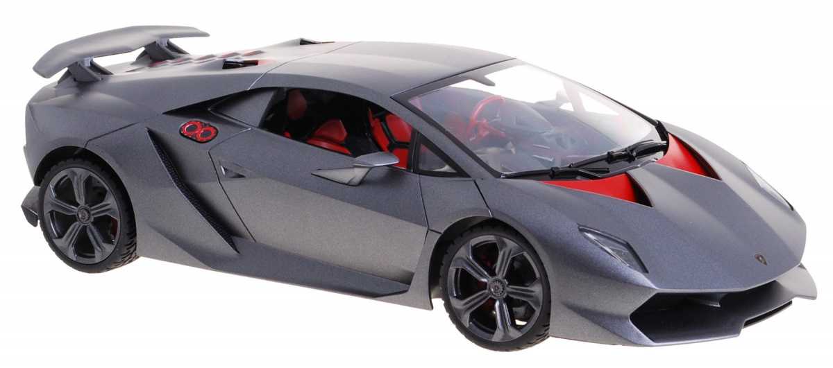 Nuotoliniu būdu valdomas automobilis Lamborghini Sesto Elemento, 1:14, sidabrinis