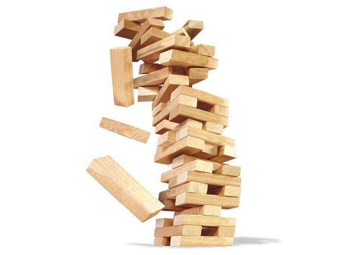 Medinis kaladėlių bokštas - Jenga, 54 dalių