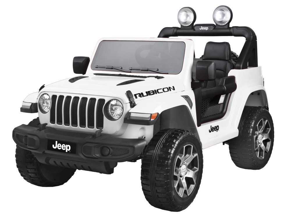 Vaikiškas  elektromobilis JEEP Wrangler Rubicon, baltas