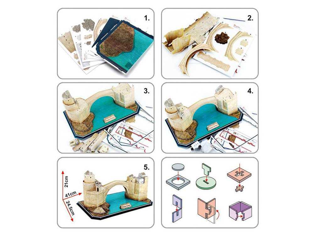 3D dėlionė Mostar Bridge