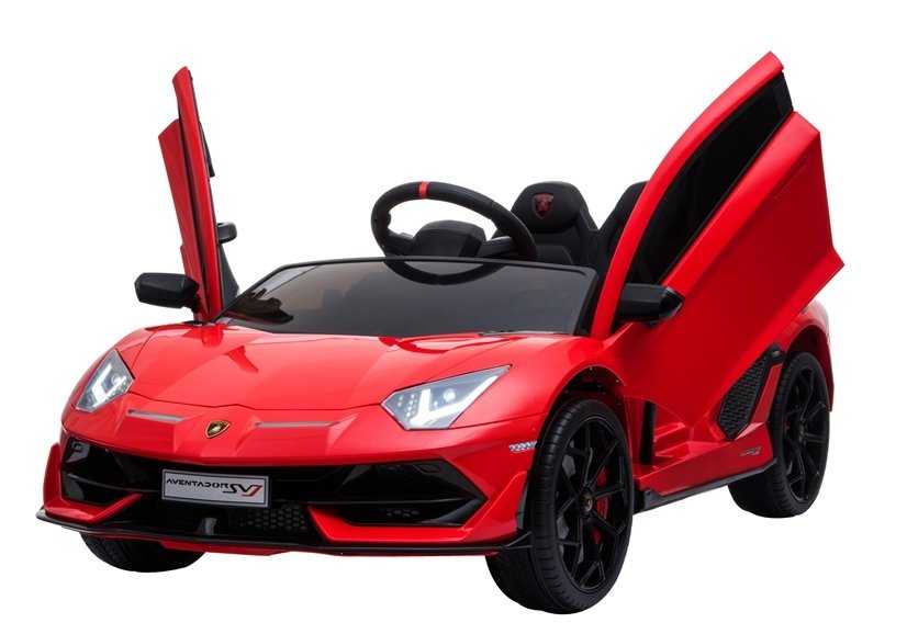 Vaikiškas vienvietis elektromobilis Lamborghini Aventador, raudonas