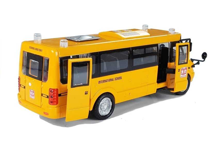 Mokyklinis autobusas  Pull - Back, geltonas