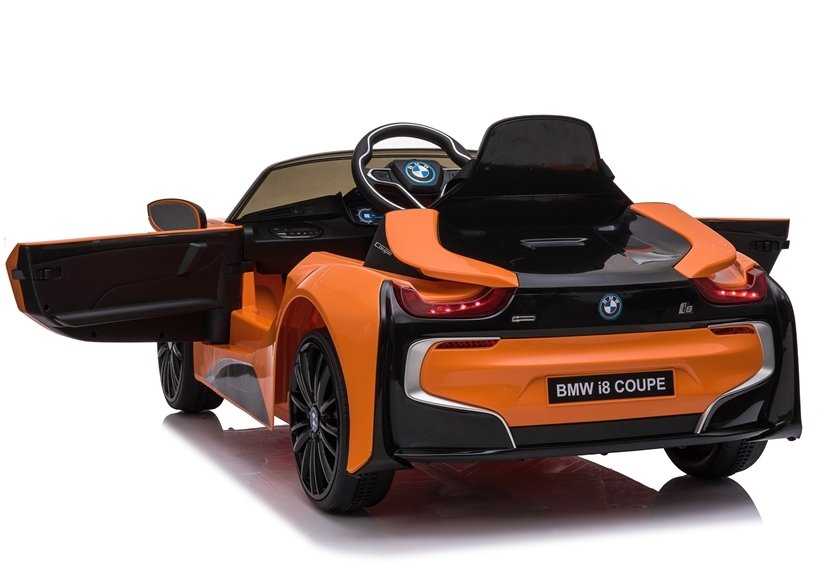 Elektromobilis BMW I8, oranžinis