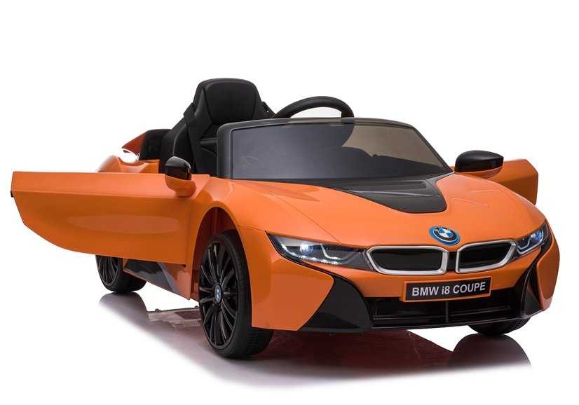 Elektromobilis BMW I8, oranžinis