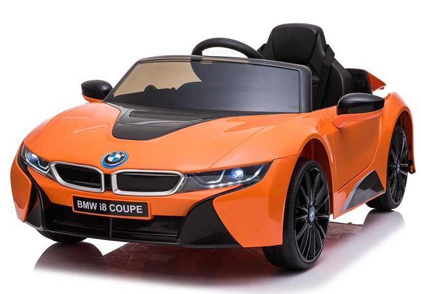 Elektromobilis BMW I8, oranžinis