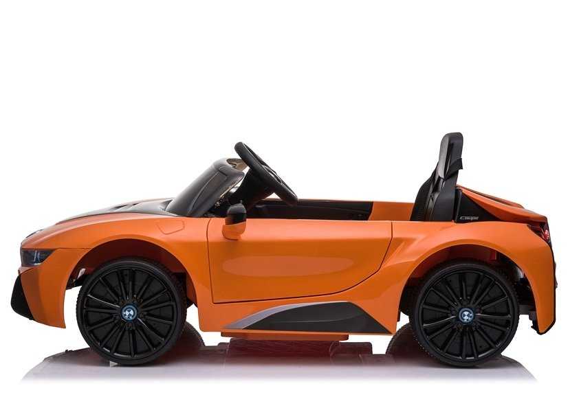 Elektromobilis BMW I8, oranžinis