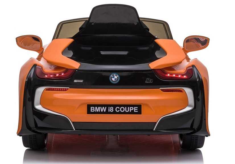 Elektromobilis BMW I8, oranžinis