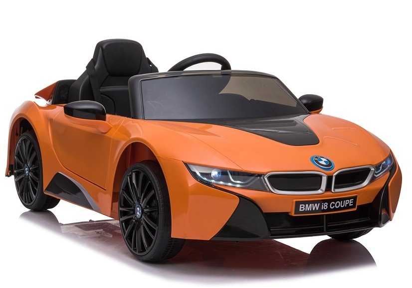 Elektromobilis BMW I8, oranžinis