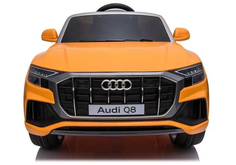 Vaikiškas vienvietis elektromobilis Audi Q8, lakuotas geltonas