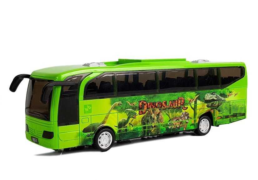 Žaislinis autobusas Dinosaur Park, žalias