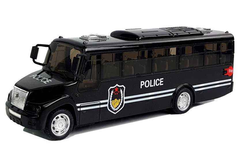 Žaislinis policijos autobusas, juodas