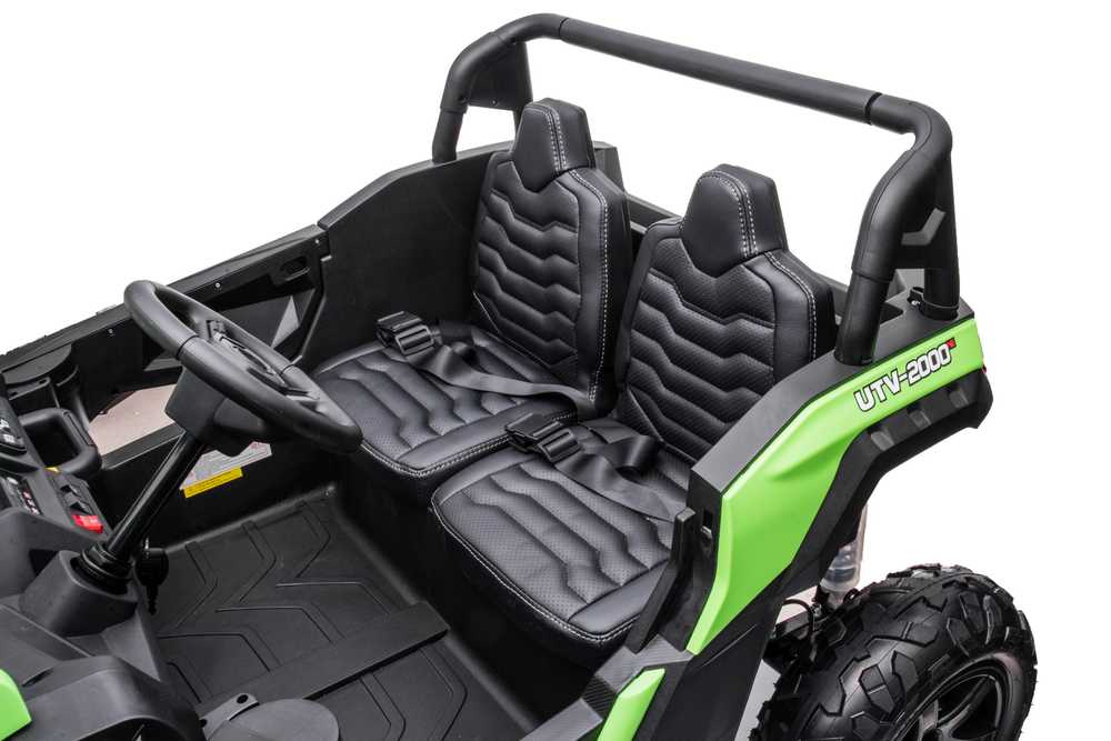 Vaikiškas dvivietis keturratis Buggy Strong A032, žalias