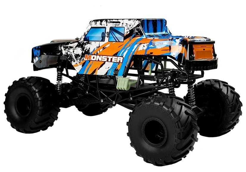 Nuotoliniu būdu valdomas automobilis Rock Crawler 4x4, oranžinis