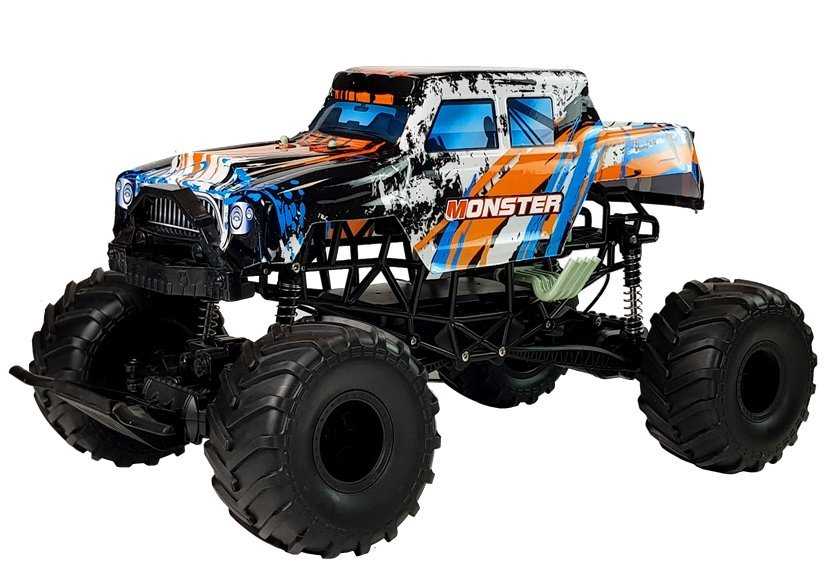 Nuotoliniu būdu valdomas automobilis Rock Crawler 4x4, oranžinis