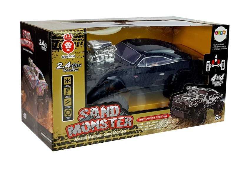 Nuotoliniu būdu valdomas automobilis Sand Monster-Camo, juodas