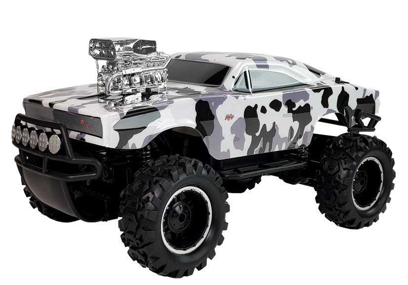 Nuotoliniu būdu valdomas automobilis Sand Monster-Camo, juodai baltas