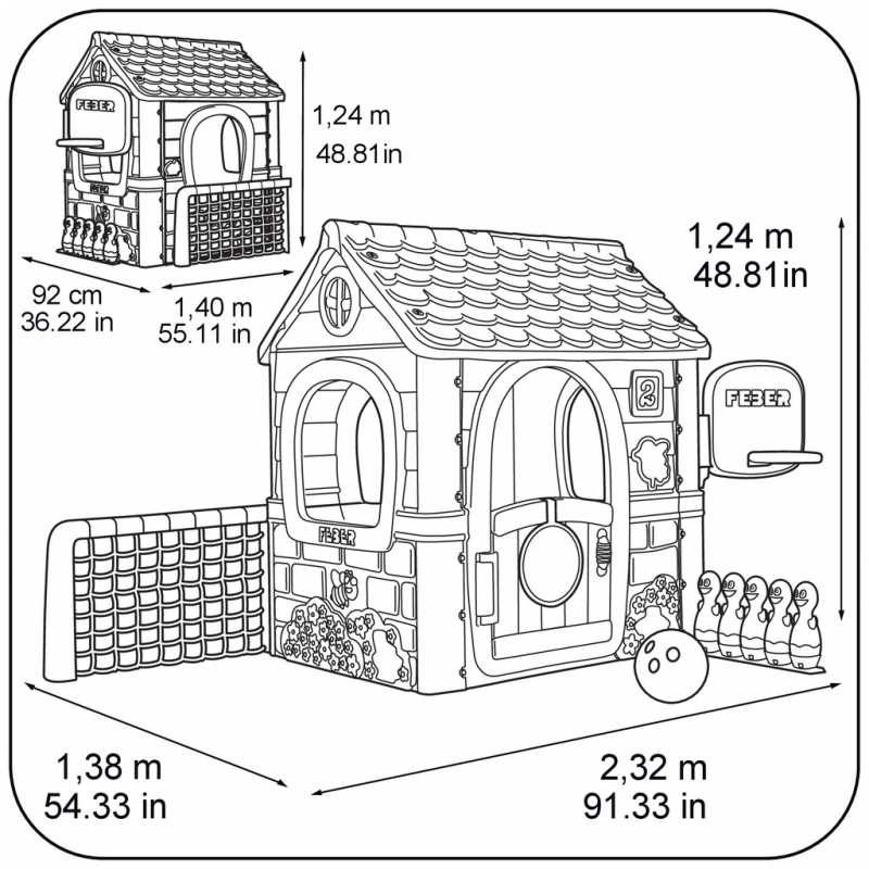 Daugiafunkcinis sodo namelis, 6in1