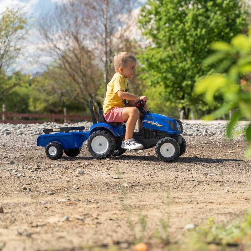 Falk pedalinis traktorius su priekaba New Holland 