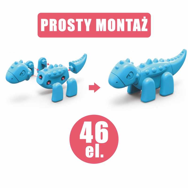 WOOPIE konstruktoriaus rinkinys 2in1, dinozaurai