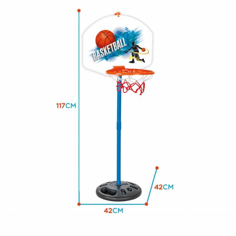 Krepšinio rinkinys su kamuoliu, 117 cm