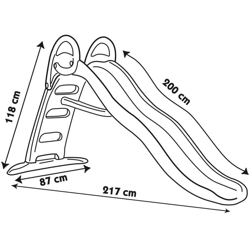 SMOBY Wave Slide Funny II solo kalnelis, 200 cm					