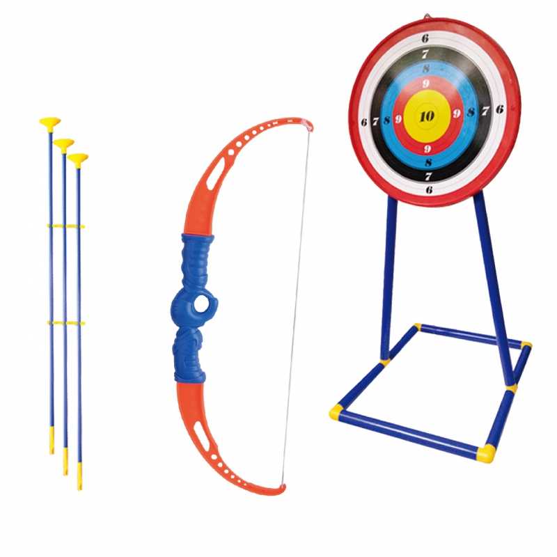 Žaislinis lankas su strėlėmis ir taikiniu