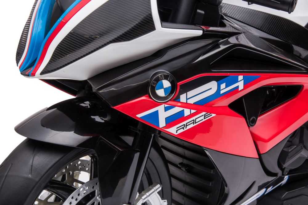 Elektrinis motociklas BMW HP4, raudonas