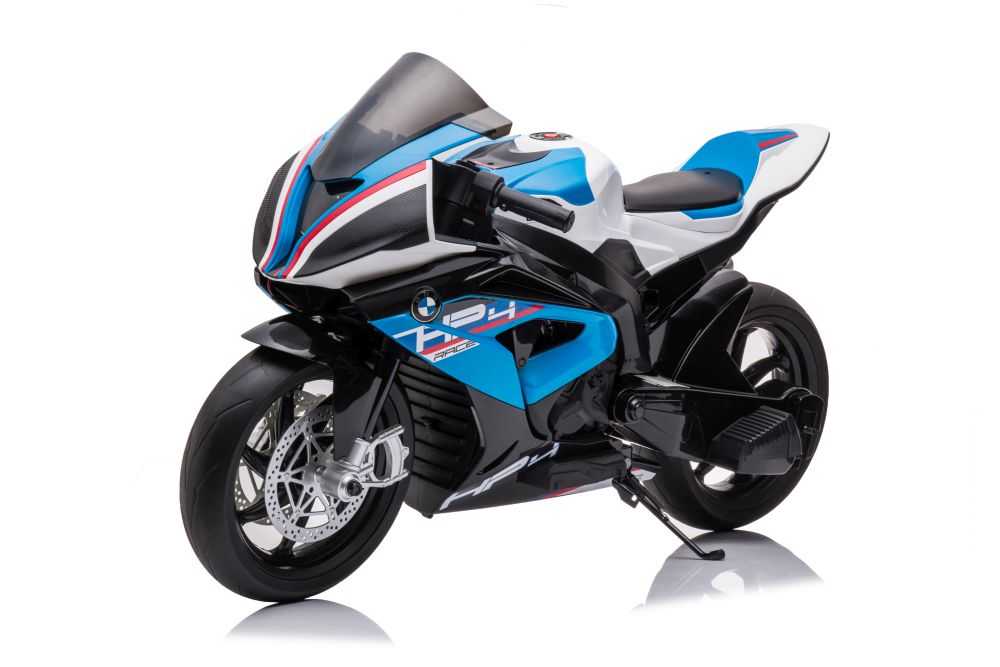 Elektrinis motociklas BMW HP4, mėlynas