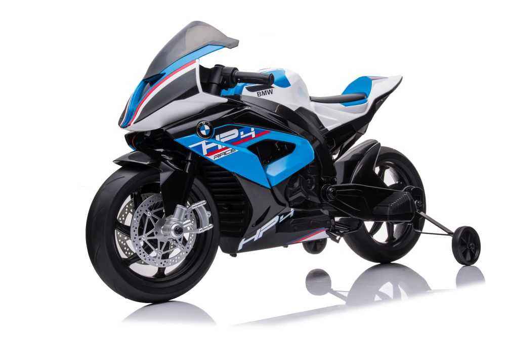 Elektrinis motociklas BMW HP4, mėlynas