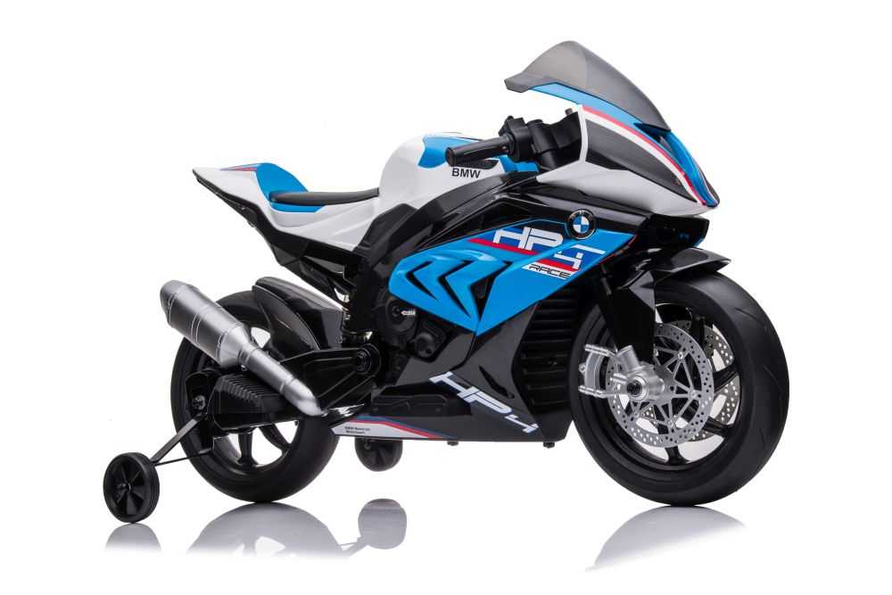 Elektrinis motociklas BMW HP4, mėlynas