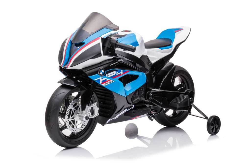 Elektrinis motociklas BMW HP4, mėlynas