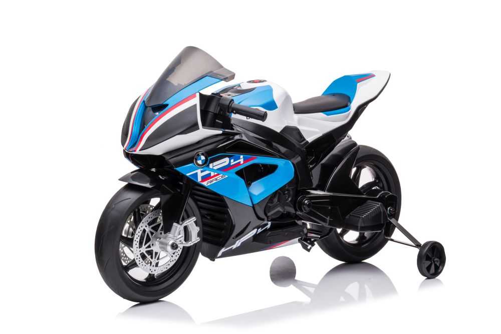 Elektrinis motociklas BMW HP4, mėlynas