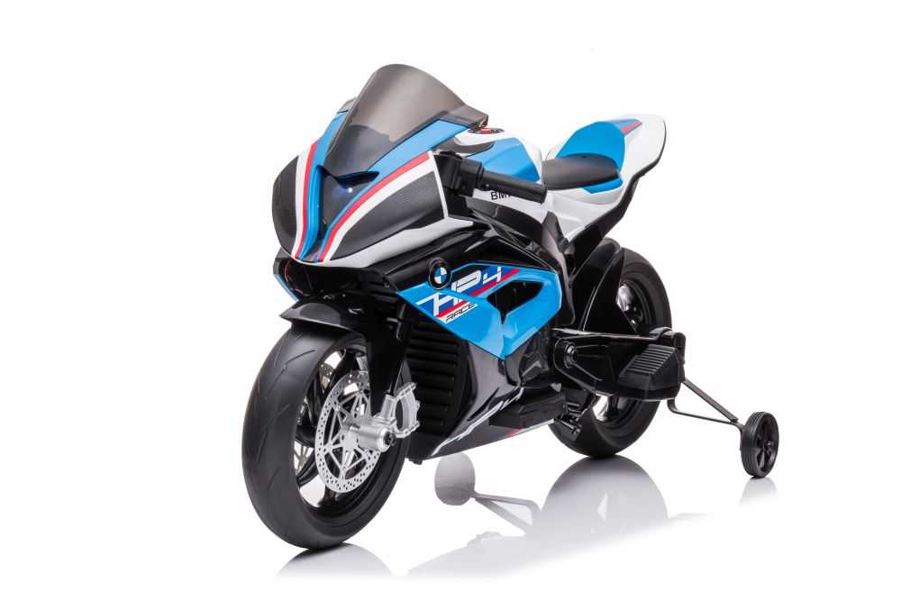 Elektrinis motociklas BMW HP4, mėlynas