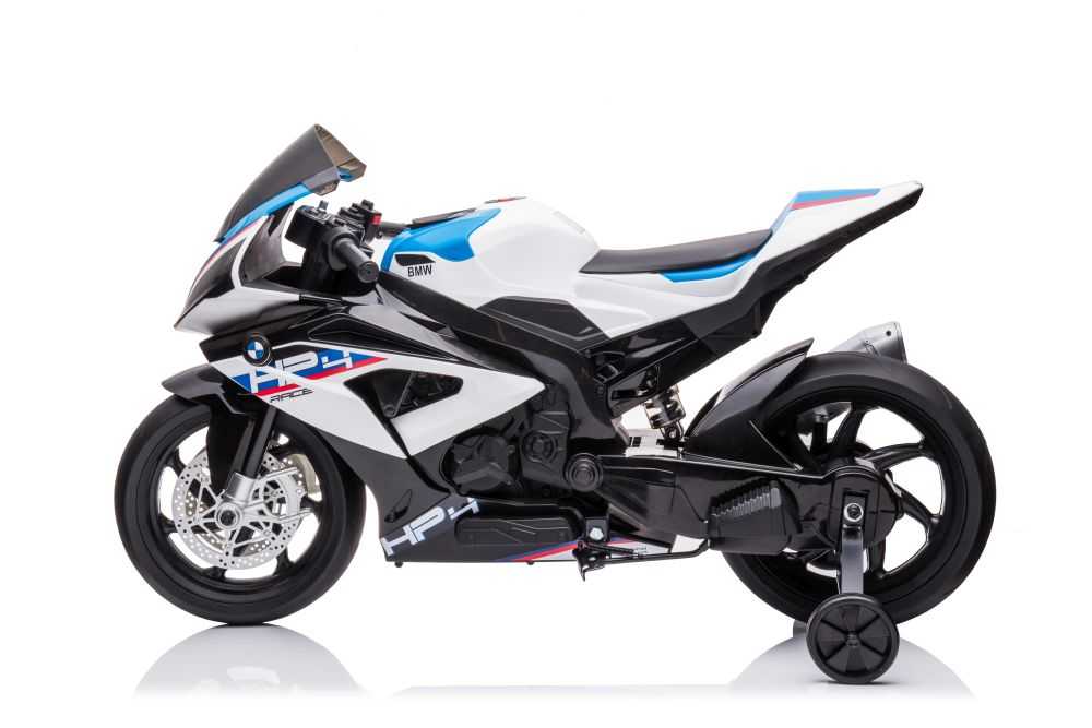 Elektrinis motociklas BMW HP4, balttas