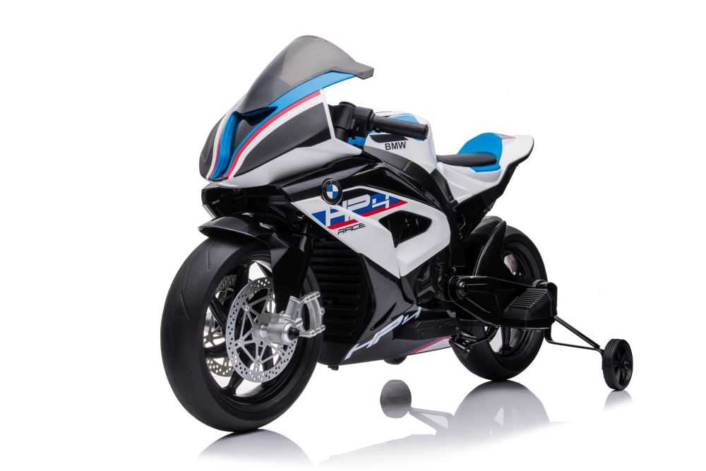 Elektrinis motociklas BMW HP4, balttas