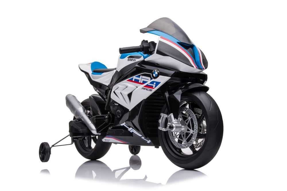 Elektrinis motociklas BMW HP4, balttas