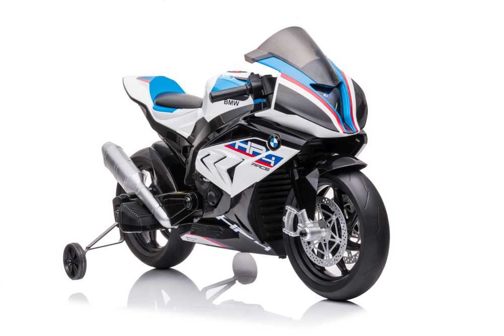 Elektrinis motociklas BMW HP4, balttas