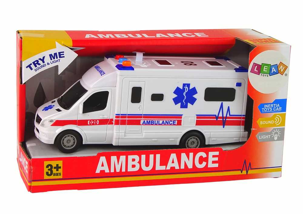 AMBULANCE automatinis greitosios pagalbos automobilis, baltas