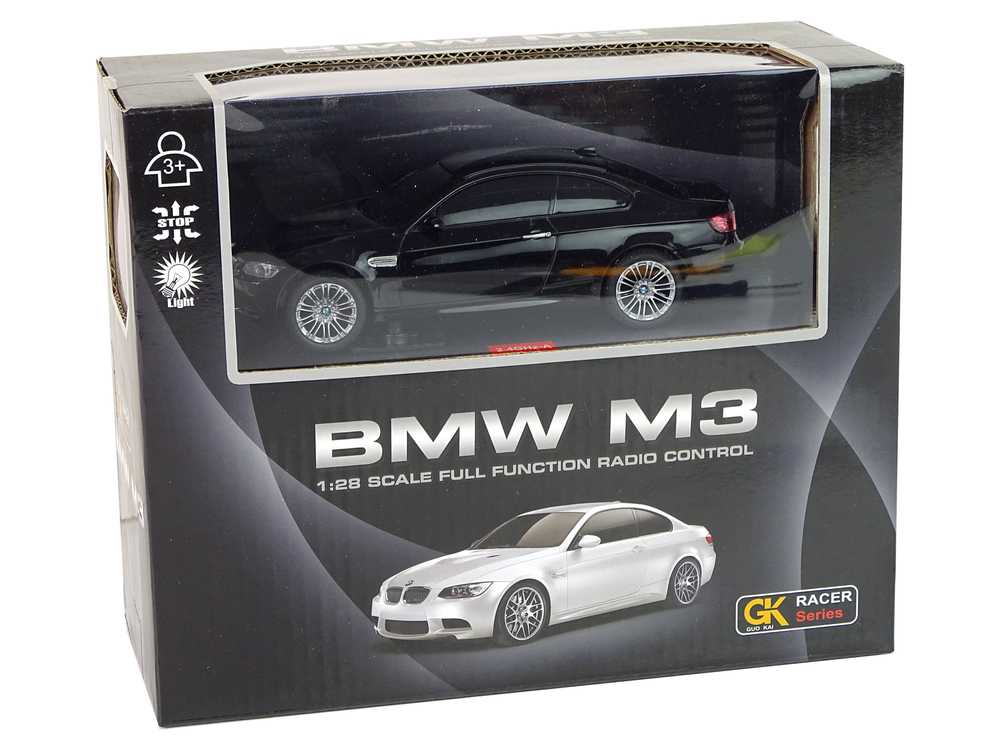 Nuotoliniu būdu valdomas BMW M3 R/C automobilis, juodas