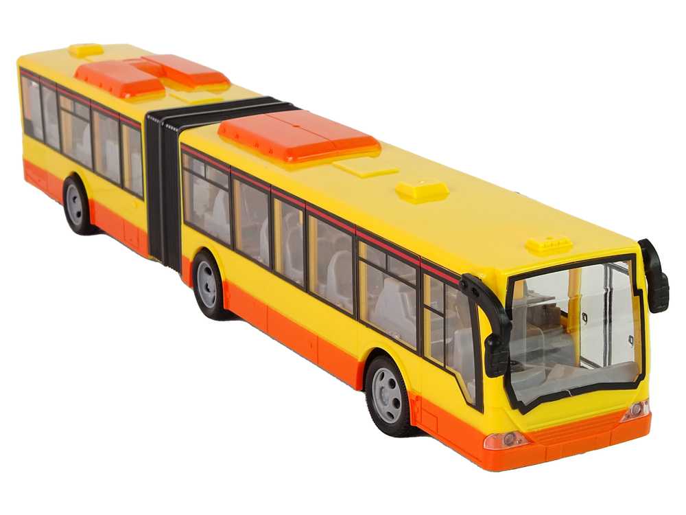 Nuotoliniu būdu valdomas autobusas, oranžinis