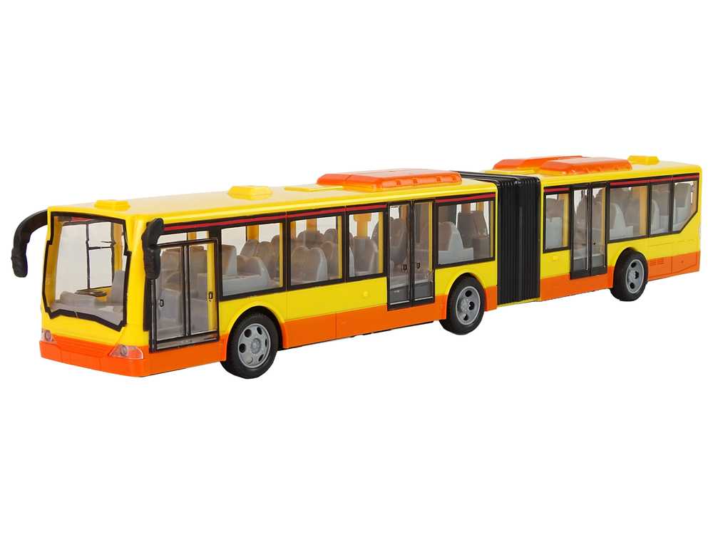 Nuotoliniu būdu valdomas autobusas, oranžinis